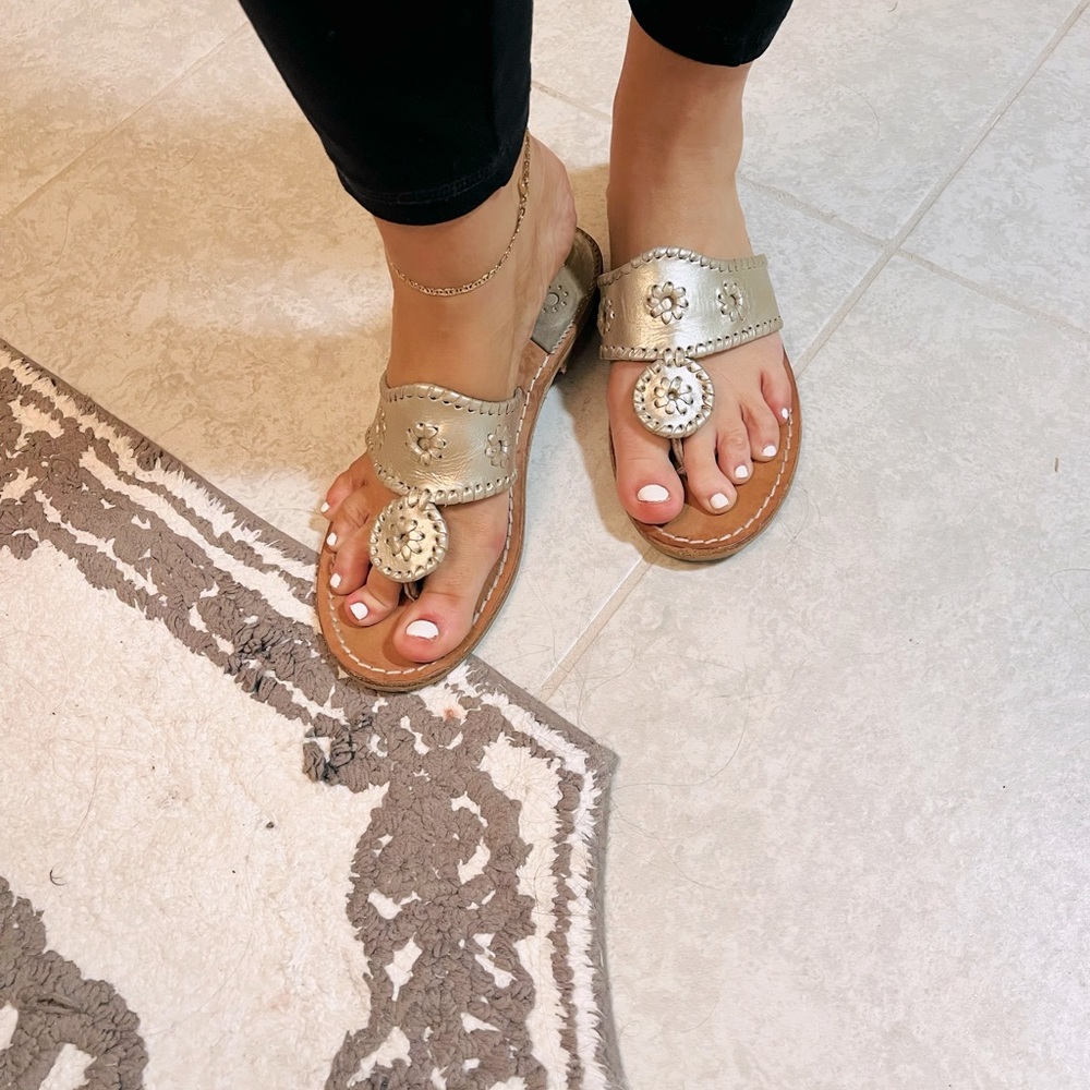 Jack Rogers Gold Sandals